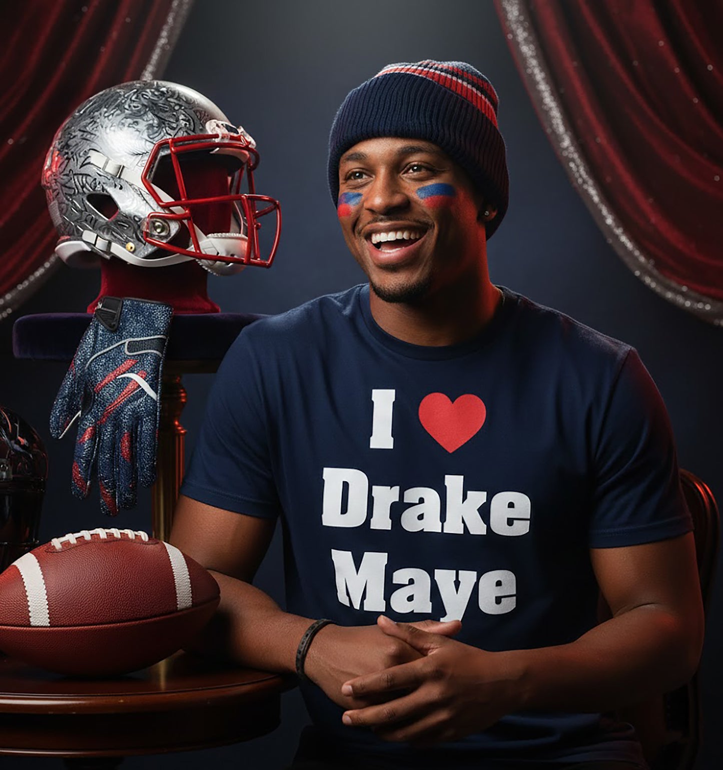 I Heart Love Drake Maye Football Fan T Shirt