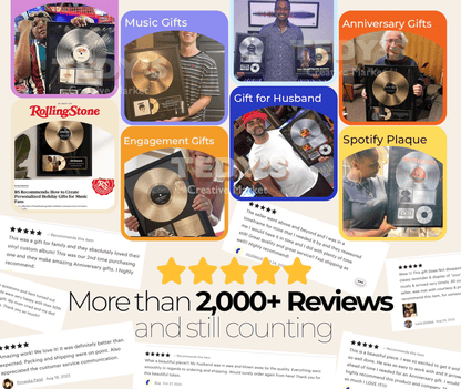 Custom Business Milestone Vinyl Record Frame – Commemorative Achievement Award Plaque