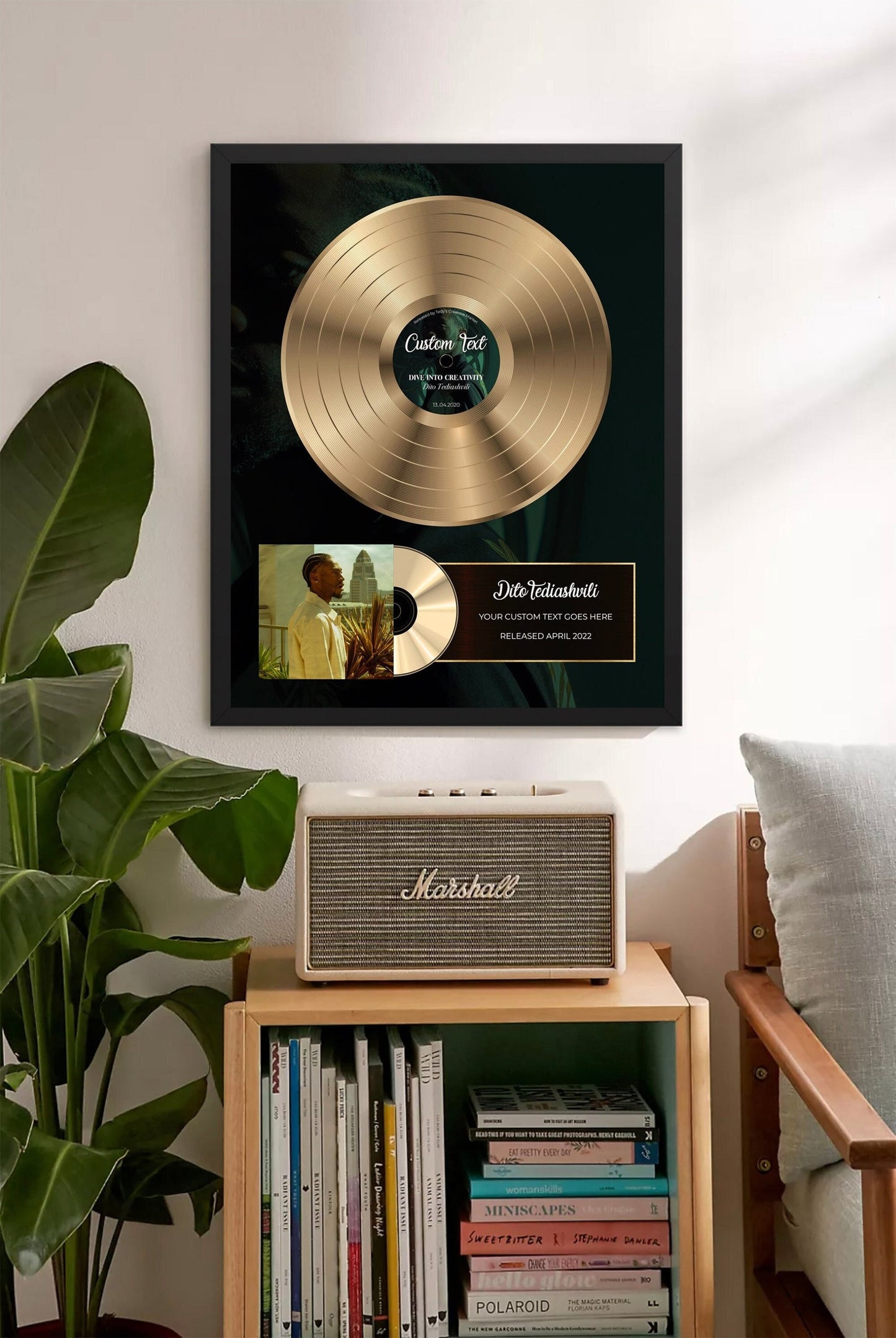 Personalized Gold Vinyl Record